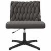vidaXL Chaise pivotante de bureau gris fonc&eacute; boucl&eacute; comme laine tissu