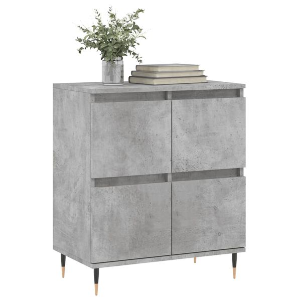 vidaXL Buffet Gris b&eacute;ton 60x35x70 cm Bois d'ing&eacute;nierie