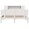 vidaXL Lit bibliothèque sans matelas blanc 140x190 cm bois pin massif