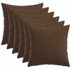vidaXL Coussin de jet&eacute; 6 pc HEERLEN Marron 40 x 40 cm Tissu