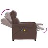 vidaXL Fauteuil de massage &eacute;lectrique Marron Similicuir