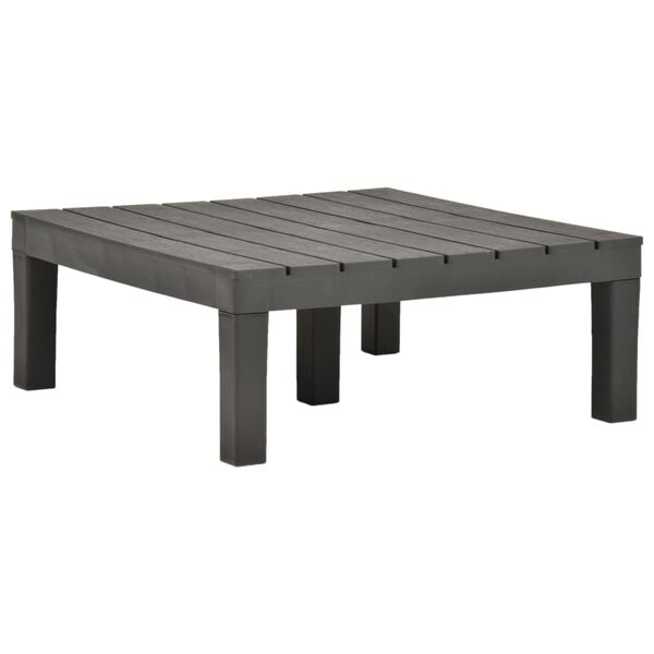 vidaXL Table de jardin Anthracite 78x78x31 cm Plastique