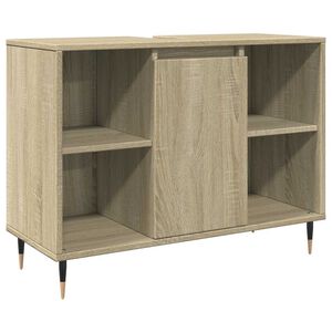 vidaXL Armoire salle de bain ch&ecirc;ne sonoma 80x33x60cm bois d'ing&eacute;nierie