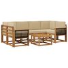 vidaXL Ensemble de canap&eacute;s d'ext&eacute;rieur 5 pc Naturel