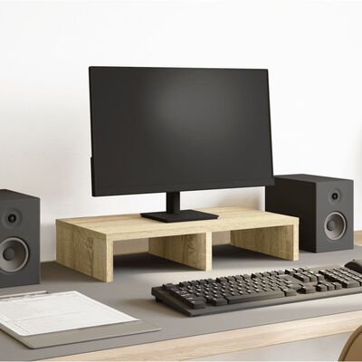 vidaXL Support de moniteur chêne sonoma 50x27x10 cm bois d'ingénierie