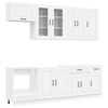 vidaXL Unit&eacute; de cuisine KALMAR 8 pcs Blanc Bois d'ing&eacute;nierie