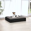 vidaXL Lit pour chien Noir 51,5x44x9 cm Bois de pin solide