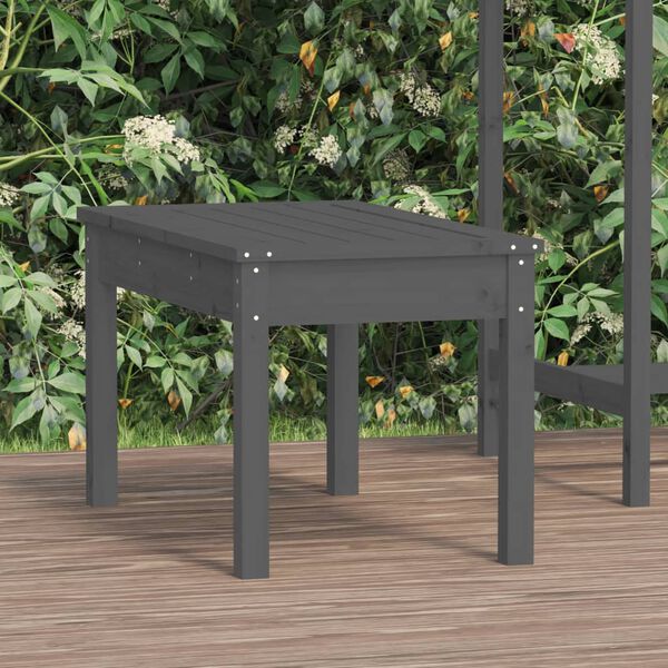 vidaXL Banc de jardin gris 80x44x45 cm bois massif de pin