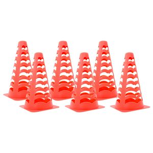 vidaXL Cônes de football 6 pcs empilables orange 13x13x22,5 cm