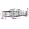 vidaXL Paniers &agrave; gabions arqu&eacute;s 11 pcs 200x50x40/60 cm fer galvanis&eacute;