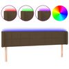 vidaXL T&ecirc;te de lit &agrave; LED Marron fonc&eacute; 183x16x78/88 cm Tissu