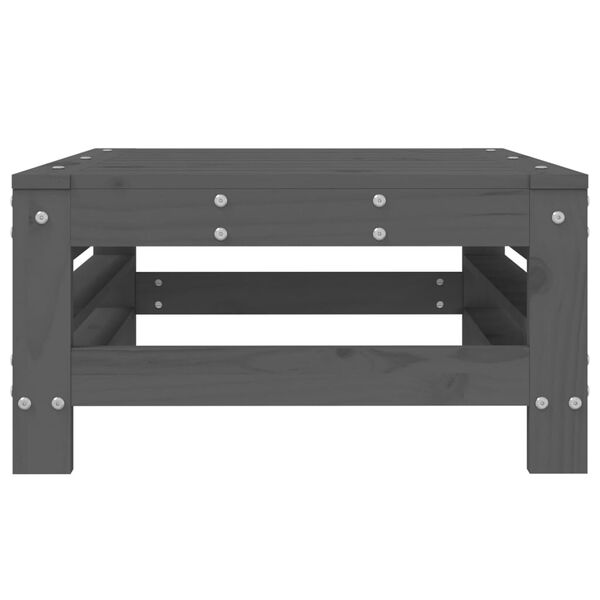 vidaXL Repose-pied de jardin gris bois de pin massif