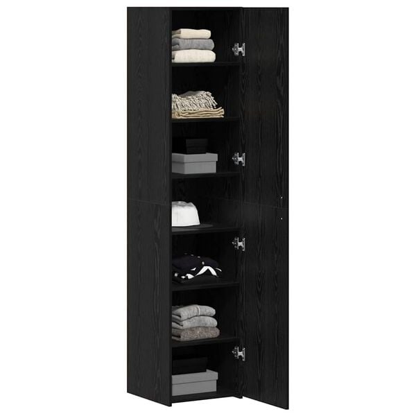 vidaXL Haut Armoire Ch&ecirc;ne noir 40 x 42,5 x 185 cm