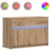 vidaXL Meuble TV 91 x 34 x 61 cm Ch&ecirc;ne artisanal Bois d'ing&eacute;nierie