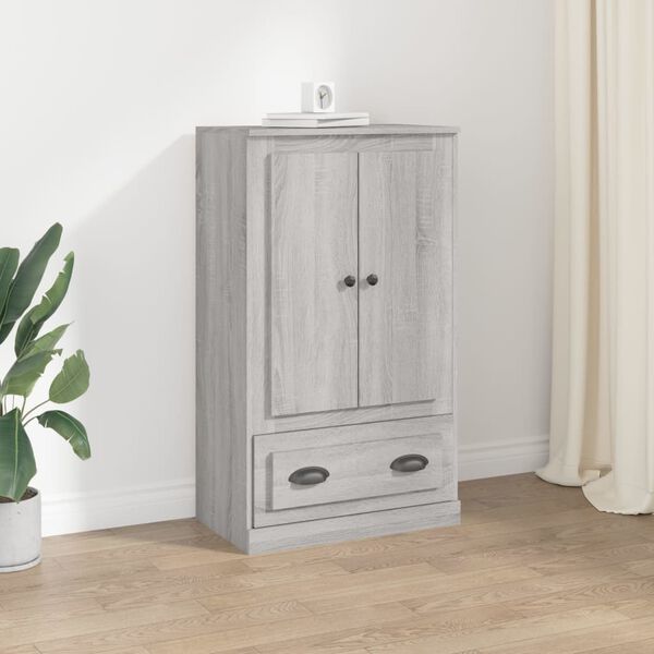 vidaXL Buffet haut sonoma gris 60x35,5x103,5 cm bois d'ing&eacute;nierie
