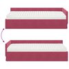 vidaXL Cadre de lit d'angle avec matelas Autre 2 pcs Vert Velours