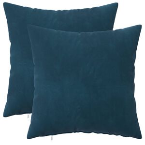 vidaXL Coussin avec oreiller HEERLEN 2 pi&egrave;ces Bleu Velours