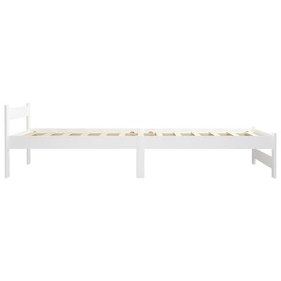 vidaXL Cadre de lit sans matelas blanc bois de pin massif 90x200 cm