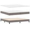 vidaXL Lit &agrave; ressorts avec matelas Taupe 200 x 200 cm Polyester