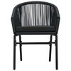 vidaXL Chaises de jardin lot de 2 Noir Rotin PE