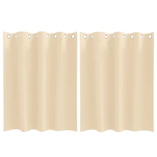 vidaXL Rideaux occultants avec anneaux 2 pcs Crème 140 x 140 cm