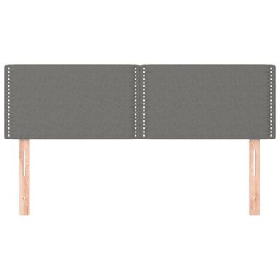 vidaXL Têtes de lit 2 pcs Gris foncé 72x5x78/88 cm Tissu