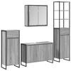 vidaXL Ensemble de mobilier de salle de bain 4 pc Gris Sonoma