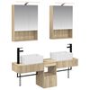 vidaXL Ensemble d'armoire de salle de bain 5 pcs Ch&ecirc;ne Sonoma
