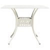 vidaXL Table de jardin Blanc 90x90x73 cm Aluminium coul&eacute;