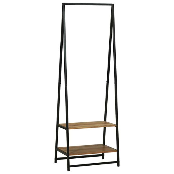 vidaXL Porte-vêtements Noir 60 x 45 x 180 cm Bois d'acacia massif
