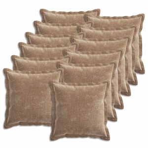 vidaXL Housse de coussin 12 pcs HOUTEN Marron 50 x 50 cm