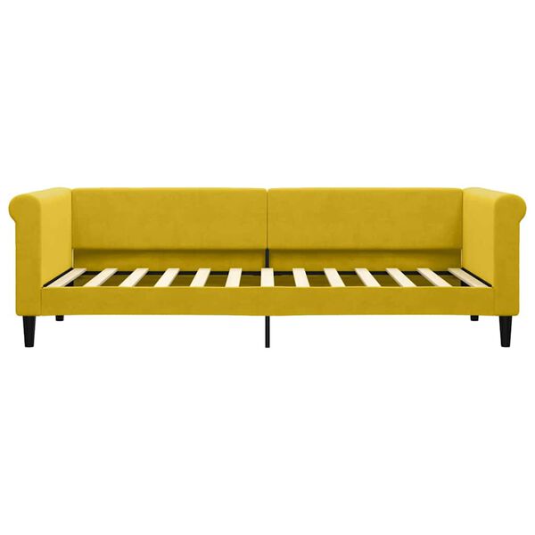 vidaXL Lit de repos sans matelas jaune 80x200 cm velours