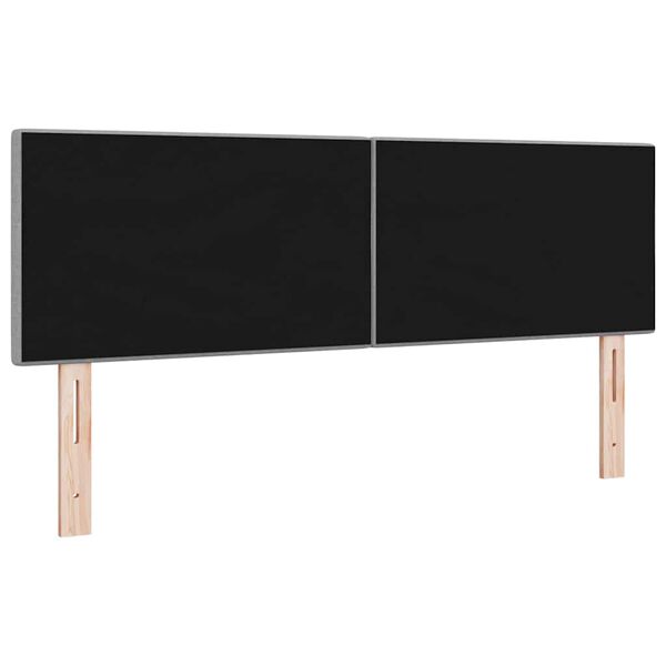 vidaXL T&ecirc;te de lit avec t&ecirc;te de lit Gris clair 144 cm Cuir synth&eacute;tique