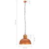 vidaXL Lampe suspendue industrielle Cuivre Rond 42 cm E27 Manguier