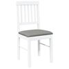 vidaXL Chaises &agrave; manger coussins 2 pcs blanc bois massif caoutchouc