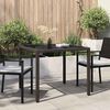 vidaXL Table de jardin pour repas Marron 90 x 90 x 75 cm Poly rotin