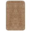 vidaXL Jeu de tapis de salle de bain 3 pcs Tissu Beige