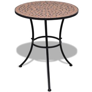 vidaXL Table de bistro Terre cuite 60 cm Mosa&iuml;que