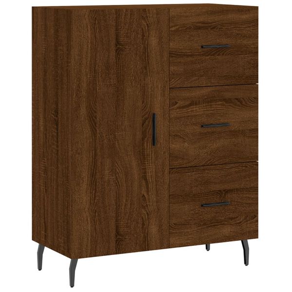 vidaXL Buffet ch&ecirc;ne marron 69,5x34x90 cm bois d'ing&eacute;nierie