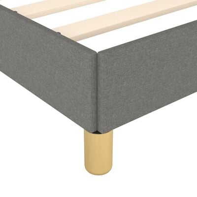 vidaXL Cadre de lit sans matelas gris foncé 120x200 cm tissu