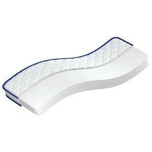 vidaXL Matelas en mousse &agrave; m&eacute;moire de forme blanc 70x200x17 cm doux