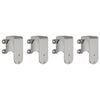 vidaXL Supports de d&eacute;rivation pour portes de grange 4 pcs rails plats