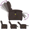 vidaXL Fauteuil inclinable de massage &eacute;lectrique marron similicuir
