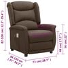 vidaXL Fauteuil &eacute;lectrique de massage Taupe Tissu
