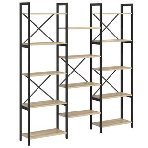 vidaXL &Eacute;tag&egrave;re 156 x 25 x 167 cm Bois d'ing&eacute;nierie Ch&ecirc;ne Sonoma