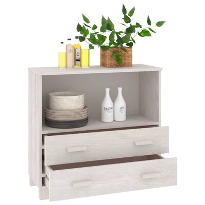 vidaXL Buffet HAMAR Blanc 85x35x80 cm Bois massif de pin