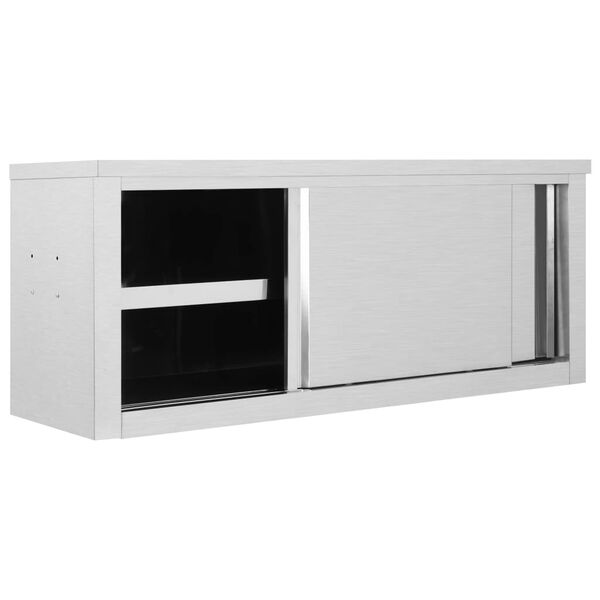 vidaXL Armoire de cuisine avec portes coulissantes 120x40x50 cm Inox