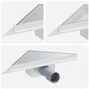 vidaXL Drain de douche triangle 2 en 1 Argent&eacute; 32 x 32 x 7,5 cm