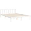 vidaXL Cadre de lit sans matelas blanc 140x200 cm bois de pin massif
