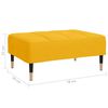 vidaXL Repose-pied Jaune 78x56x32 cm Velours